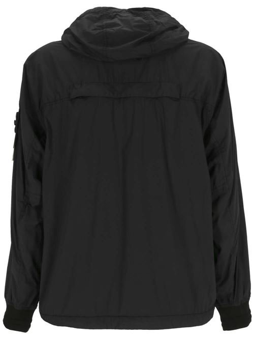 lightweight black lightweight drawstring hood long sleeves Stone Island | 801540425V0029